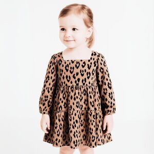 Carter's Kid Girls Leopard Print Dress Size 8 NWT Cotton Casual Party Cute